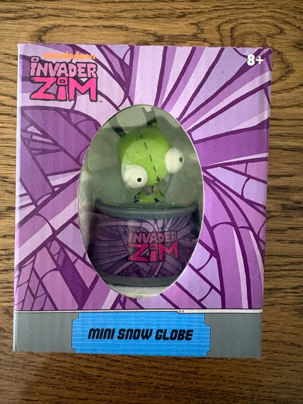 Nickelodeon Invader Zim Lime Green Figure with Purple Base Snow Globe
